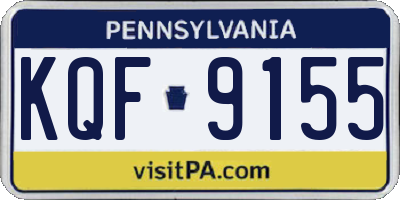 PA license plate KQF9155
