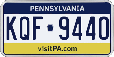PA license plate KQF9440