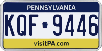 PA license plate KQF9446
