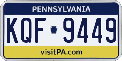 PA license plate KQF9449