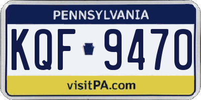 PA license plate KQF9470