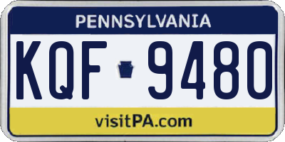 PA license plate KQF9480