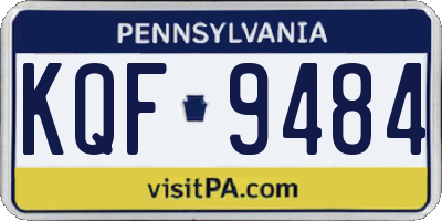 PA license plate KQF9484