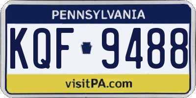 PA license plate KQF9488