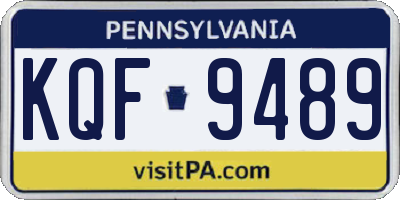 PA license plate KQF9489
