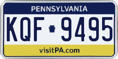 PA license plate KQF9495