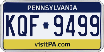 PA license plate KQF9499