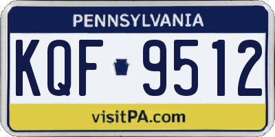 PA license plate KQF9512