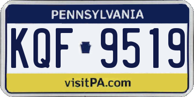 PA license plate KQF9519