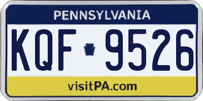 PA license plate KQF9526