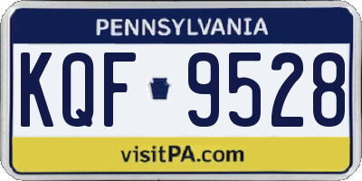 PA license plate KQF9528