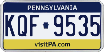 PA license plate KQF9535