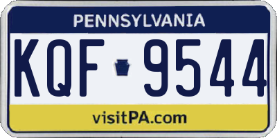 PA license plate KQF9544