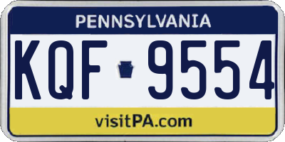 PA license plate KQF9554