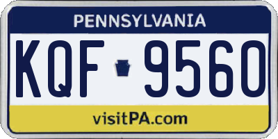 PA license plate KQF9560