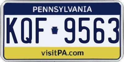 PA license plate KQF9563