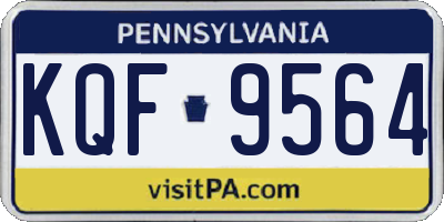 PA license plate KQF9564