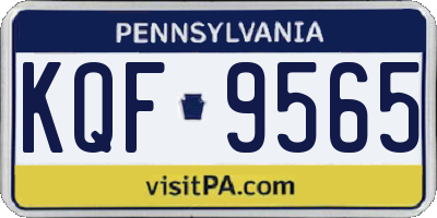PA license plate KQF9565
