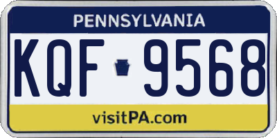 PA license plate KQF9568