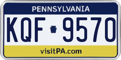 PA license plate KQF9570