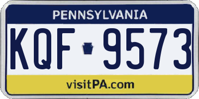 PA license plate KQF9573
