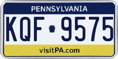 PA license plate KQF9575