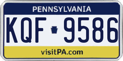 PA license plate KQF9586