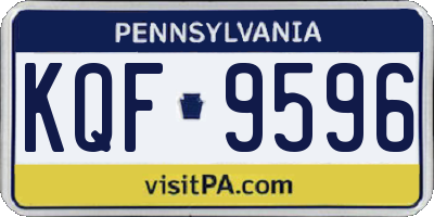 PA license plate KQF9596