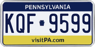 PA license plate KQF9599