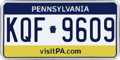 PA license plate KQF9609