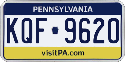 PA license plate KQF9620