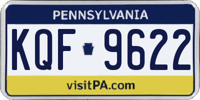 PA license plate KQF9622