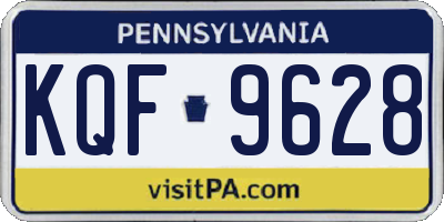 PA license plate KQF9628