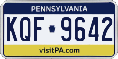 PA license plate KQF9642