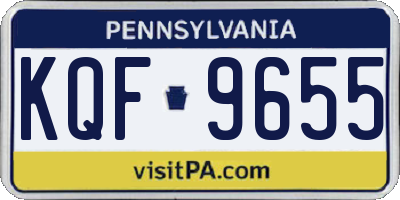 PA license plate KQF9655