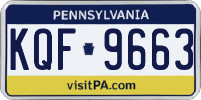 PA license plate KQF9663