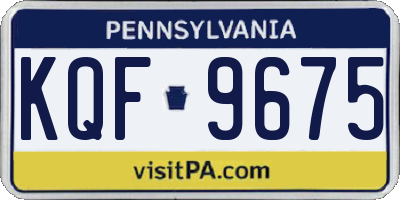 PA license plate KQF9675