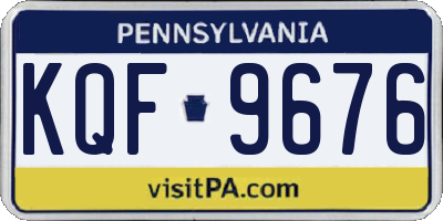 PA license plate KQF9676