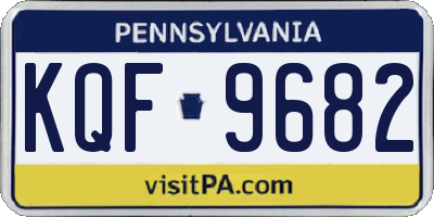 PA license plate KQF9682