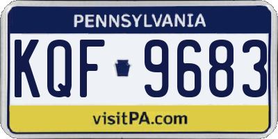 PA license plate KQF9683