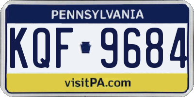 PA license plate KQF9684