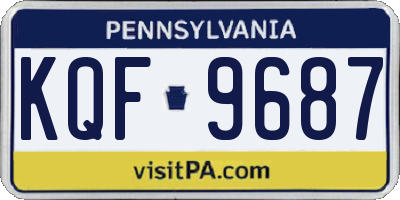 PA license plate KQF9687