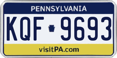 PA license plate KQF9693