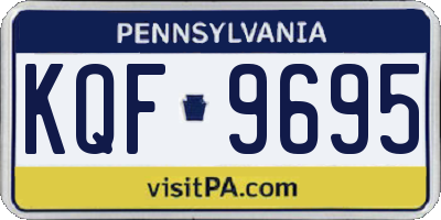 PA license plate KQF9695