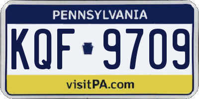 PA license plate KQF9709