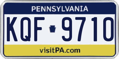 PA license plate KQF9710