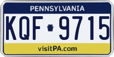 PA license plate KQF9715