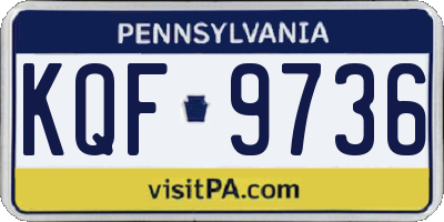 PA license plate KQF9736