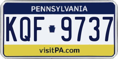 PA license plate KQF9737