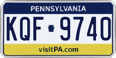 PA license plate KQF9740